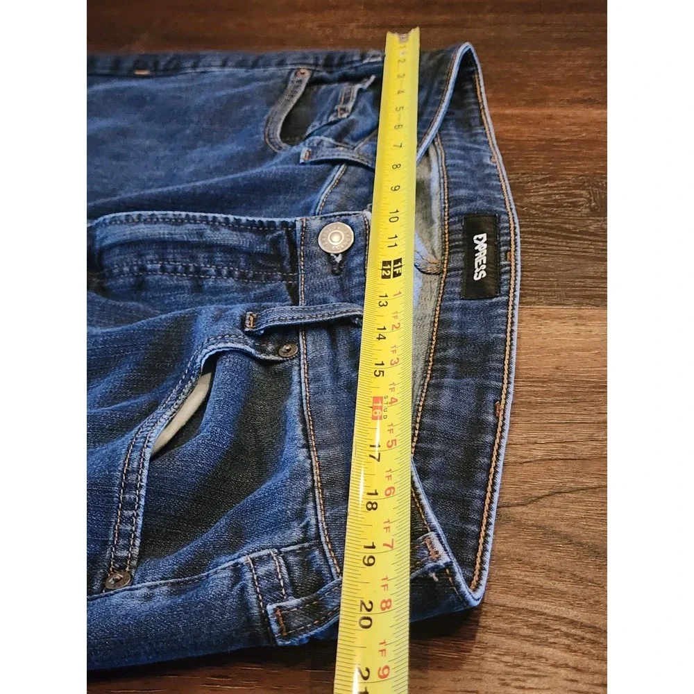 Express Men's Denim Jeans, Size 38x30, Classic Fit, Boot Cut, Darker Wash